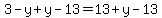 3-y%2By-13=13%2By-13