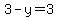 3-y=3