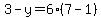 3-y=6%287-1%29