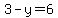 3-y+=+6