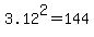 3.12%5E2=144