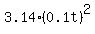 3.14%2A%280.1t%29%5E2