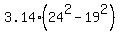 3.14%2A%2824%5E2-19%5E2%29