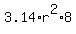 3.14%2Ar%5E2%2A8