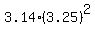 3.14+%283.25%29%5E2