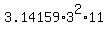 3.14159%2A3%5E2%2A11