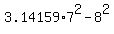 3.14159%2A7%5E2-8%5E2