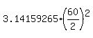 3.14159265%2A%2860%2F2%29%5E2