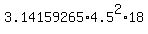 3.14159265%2A4.5%5E2%2A18
