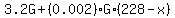 3.2G%2B%280.002%29%2AG%2A%28228-x%29