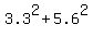 3.3%5E2+%2B+5.6%5E2
