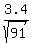 3.4%2Fsqrt%2891%29