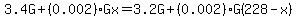 3.4G%2B%280.002%29Gx=3.2G%2B%280.002%29G%28228-x%29
