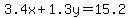3.4x%2B1.3y=15.2