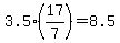 3.5%2817%2F7%29=8.5