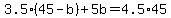 3.5%2845-b%29%2B5b=4.5%2A45