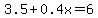 3.5%2B0.4x+=+6