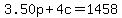 3.50p%2B4c=1458
