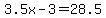 3.5x-3+=+28.5