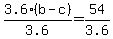 3.6%28b-c%29%2F3.6=54%2F3.6