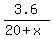 3.6%2F%2820+%2B+x%29