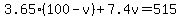 3.65%28100-v%29%2B7.4v=515