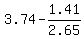 3.74+-1.41%2F2.65