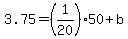 3.75=%281%2F20%29%2A50%2Bb