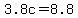 3.8c=8.8