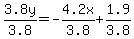 3.8y%2F3.8=-4.2x%2F3.8%2B1.9%2F3.8