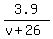 3.9%2F%28+v+%2B+26%29