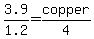 3.9%2F1.2+=+copper%2F4