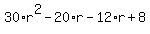 30%2Ar%5E2-20%2Ar-12%2Ar%2B8