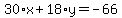 30%2Ax%2B18%2Ay=-66