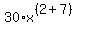 30%2Ax%5E%28%282%2B7%29%29