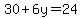 30%2B6y=24
