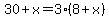 30%2Bx=3%288%2Bx%29