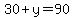 30%2By=90