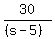 30%2F%28%28s-5%29%29