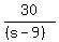 30%2F%28%28s-9%29%29