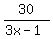30%2F%283x-1%29