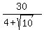 30%2F%284%2Bsqrt%2810%29%29