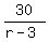 30%2F%28r-3%29