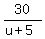 30%2F%28u%2B5%29
