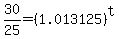 30%2F25+=+%281.013125%29%5Et