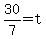 30%2F7+=+t