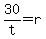 30%2Ft+=+r