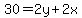 30=2y%2B2x