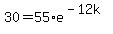 30=55%2Ae%5E%28-12k%29