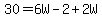 30=6W-2%2B2W